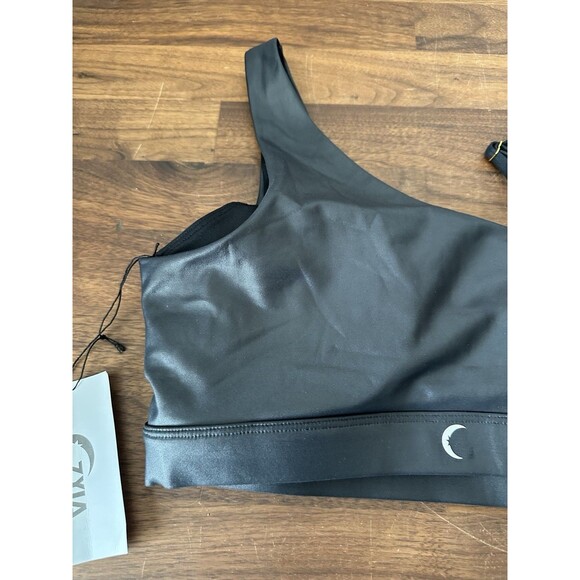 Zyia Black Metallic Light n Tight Asym Bra Large Removable Padding - Picture 8 of 11